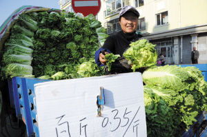 冰城秋菜市场 一天一个价 越卖越便宜